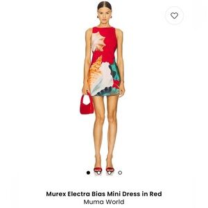 Revolve Muma World Murex Electra Bias Mini Dress in Red size Large.